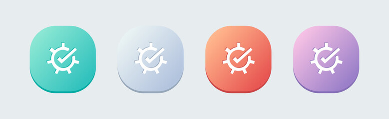 Control line icon in flat design style. Setting signs vector illustration.