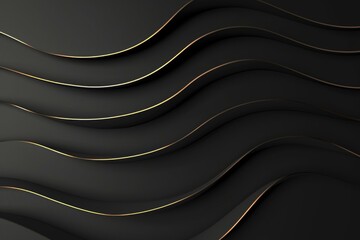 Poster - Modern Black Background Line Light Abstract