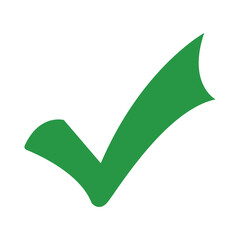 Wall Mural - green tick check mark icon vector. symbol for web site computer and mobile vector.