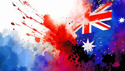 Wall Mural - Vibrant Flag of Australia