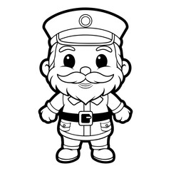 Poster - Sailor Cartoon Mascot Character Mascot Vector Illustration