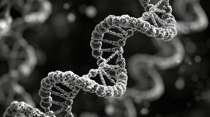 Sticker - Human DNA spiral structure viewed with electron microscope