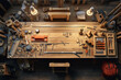 Professional Carpentry Workshop with Neatly Arranged Tools