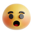 surprised shocked emoji 3D Icon Illustration