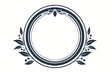 Circle frame/border for logo, not too much embroidery, elegant, minimalist, a rather bold border