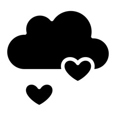 Poster - cloud with love icon