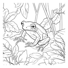 Wall Mural - frog in the jungle