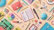 Joyful vector collection: cheerful kids, classroom essentials, and decorative assets for engaging educational projects