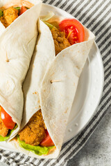 Poster - Healthy Homemade Fried Chicken Wrap