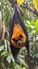 Sticker - Bat Hanging on Tree Sleeping