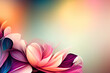 Farbiger Hintergrund mit floralem Muster, copy space