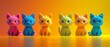 Rainbow hues bring to life adorable critters in 3D modeling
