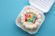 Mini birthday cake in a lunch box