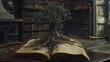 Tree Growing From Open Book