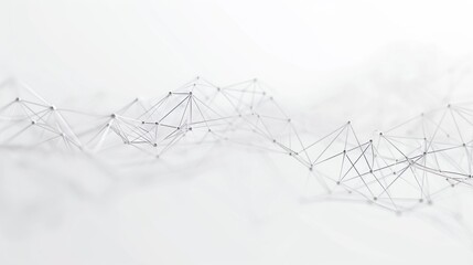 Poster - abstract future network on white background. Data and technology concept, network connection