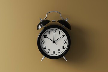 Poster - Mechanical Analog flip clock. Retro display. Generate Ai