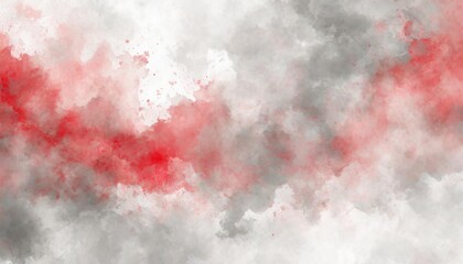 Wall Mural - Artistic gray, blood-red and white watercolor background with abstract cloudy sky concept. Grunge abstract paint splash artwork illustration. Beautiful abstract fog cloudscape wallpaper.