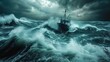 ship on a sea tempest