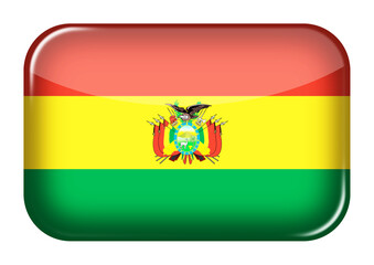 Fototapete - Bolivia web icon rectangle button