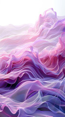 Wall Mural - Ethereal Purple Waves Abstract Background