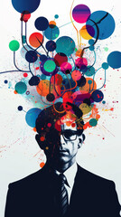 Poster - Visualize a strategic mind map. Branches connecting goals, tactics, and market analysis. A visionary leader at the center. --ar 9:16 Job ID: d45bba22-4274-40b3-9956-077b8484d8f2