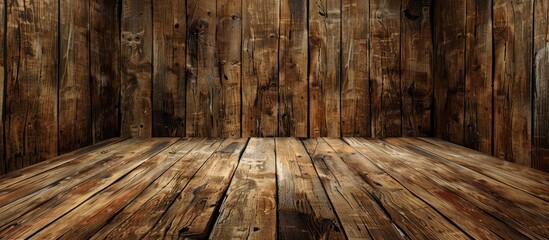 Sticker - An image featuring a wooden floor illuminated by a bright light source