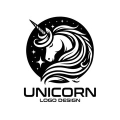 Wall Mural - Unicorn Vector Logo Design