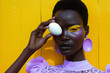Bold Contrast: Vivid Beauty in Yellow and Purple