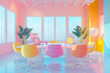 Pastel Palette Office: A Modern Workspace Aesthetic