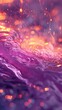 Close-up of a wave-like pattern with a mix of purple hues and sparkling embers, suggesting a dynamic and ethereal energy flow.