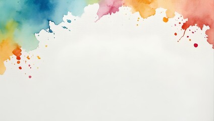 Sticker - abstract watercolor on white background with copy space, space for text and design 