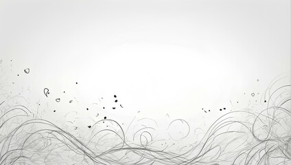 Sticker - chaotic pencil lines on white background with copy space, space for text and design 