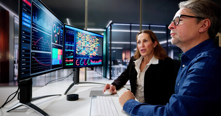 Aufkleber - Performance Analytics Dashboard Tech On PC Screen