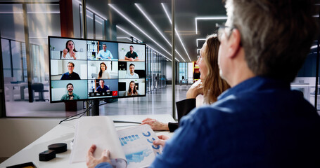 Poster - Online Video Conference Business Meeting Call