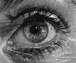 A black and white close-up shot of a human eye with pronounced eyelashes and light reflections.
Concept for: medical articles on vision, ophthalmological services and diagnostic procedures