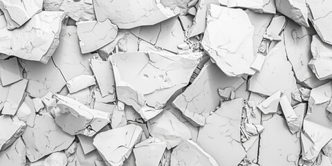 Aufkleber - Close up of broken paper pieces. Useful for concepts of destruction and recycling