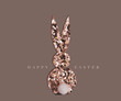 Rose glitter bunny, with 