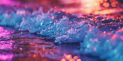 Poster - Detailed view of a wave on a body of water, ideal for nature and travel themes