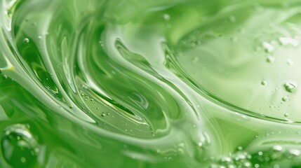Poster - Detailed view of green liquid, suitable for science and research projects