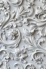 Poster - Close up of a decorative wall with colorful flowers, suitable for interior design projects