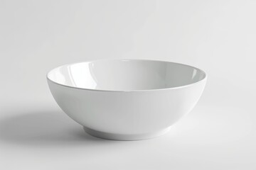 Poster - Simple white bowl on a table, versatile for various uses