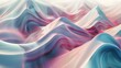 Soft pastel waves in pink and blue hues. 3D rendering for tranquil abstract background, suitable for soothing wallpaper or textile design