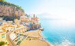 Idyllic view of Atrani village on Amalfi Coast, Italy beautiful landscape