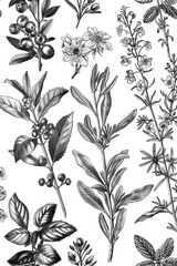 Aufkleber - Assorted collection of leaves and flowers, versatile for multiple uses