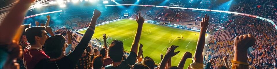 Crowd of People Gathering Around Soccer Field