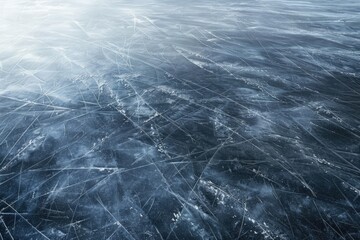 Poster - A stunning view of a frozen lake in the winter season, perfect for winter-themed projects