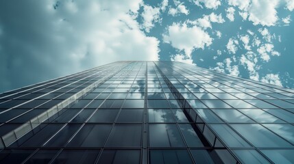 Poster - A very tall building with numerous windows, suitable for architectural concepts