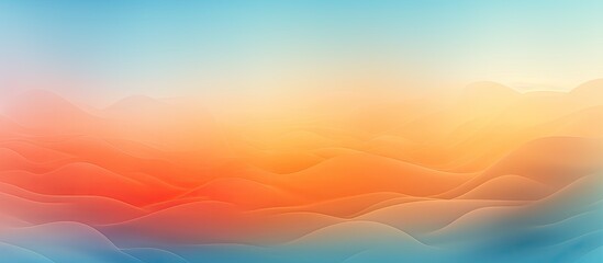 Wall Mural - the natural landscape glows with an orange and red sky at morning, as clouds drift through the atmos