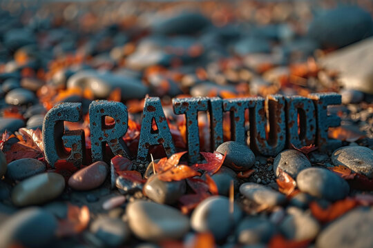 Metal letters spelling 