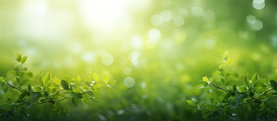 Canvas Print - Sunlight filtering through lush green foliage on a tree